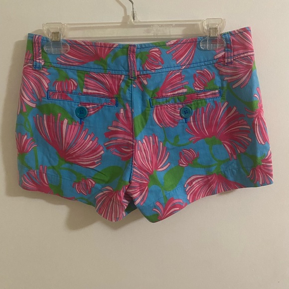 LILLY PULITZER SHORTS size 0 pink blue green floral - Picture 3 of 8